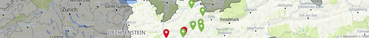 Map view for Pharmacies emergency services nearby Elbigenalp (Reutte, Tirol)